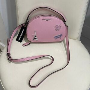 NWT Pink Karl Lagerfeld Paris Satchel/Crossbody Purse